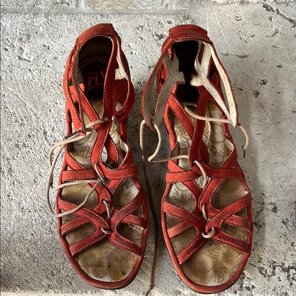 Fly London Women's Red Sandals